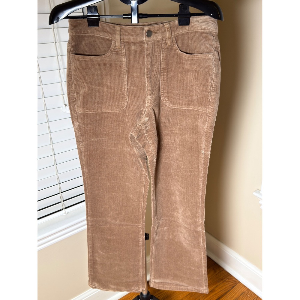 Quince Organic Stretch Corduroy Flare Pants Warm Brown 8 LB46660-CFL01-12574
